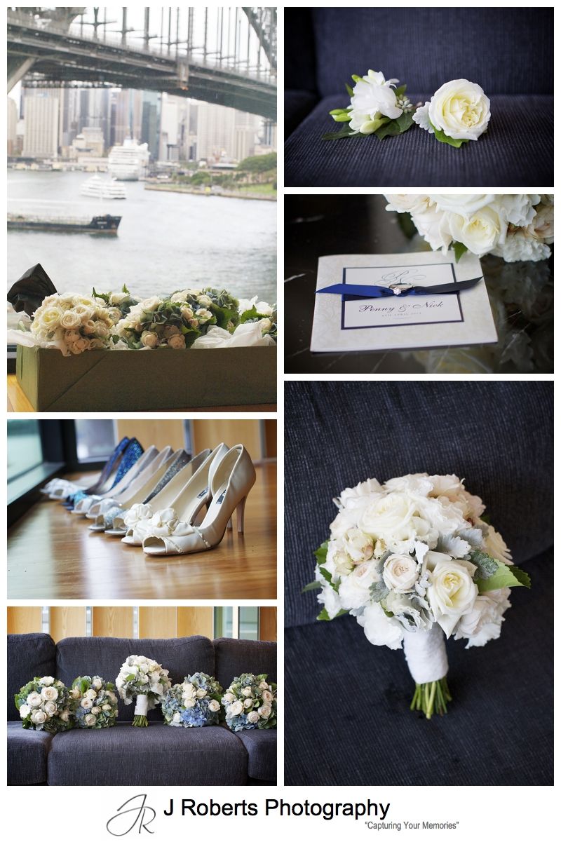 Bridal details with a navy and cream theme - sydney wedding photography